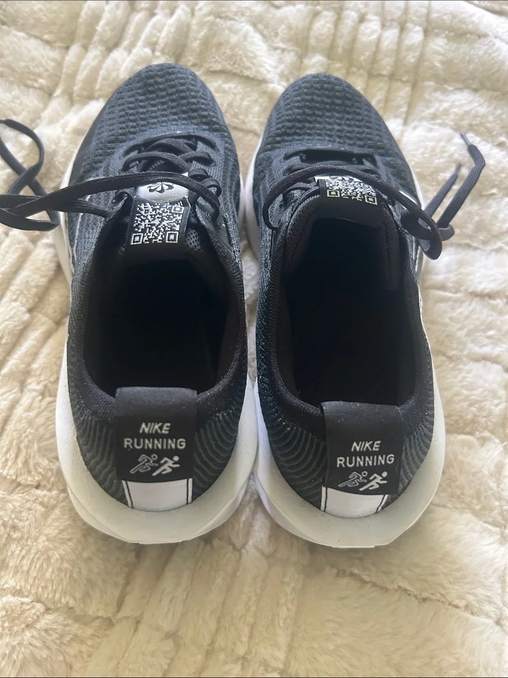 Nike Black and White Interact Run Women's Athletic Sneakers - Picture 3 of 8